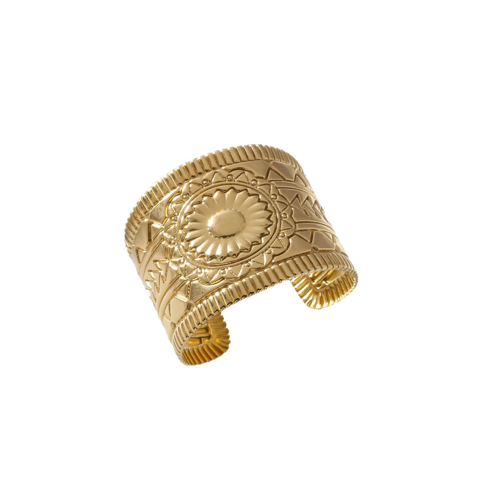 Joyas transfronterizas personales de diseño de pulsera de textura abierta nicho popular joyas de mano de patrón retro al por mayor