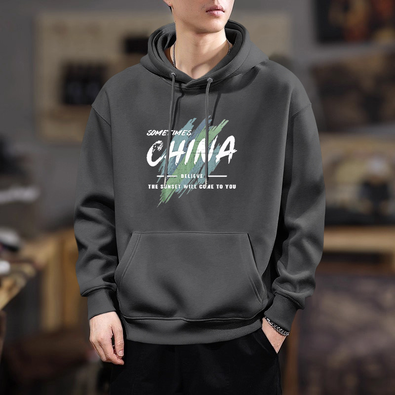 Peso pesado chaqueta con capuz marca de moda masculina primavera y otoño chaqueta con capuz chaqueta impresa suelta chaqueta de pareja chaqueta