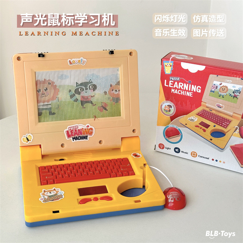 Cross-border English simulation notebook lighting Music cartoon computer Children's Enlightenment early education toys Cross-border English simulation notebook lighting Music cartoon computer Children's Enlightenment early education toys