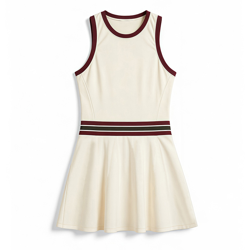 2026 verano nuevo vestido deportivo de dos piezas desnudo con cojín de pecho vestido de golf al aire libre bádminton tenis