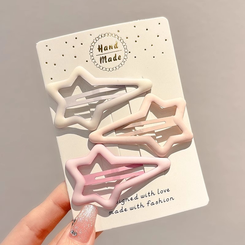 Dopamina lindos clips de cabello para niños simple frente rosa cejas BB clips de alto nivel sentido lateral clip de cabello tocado