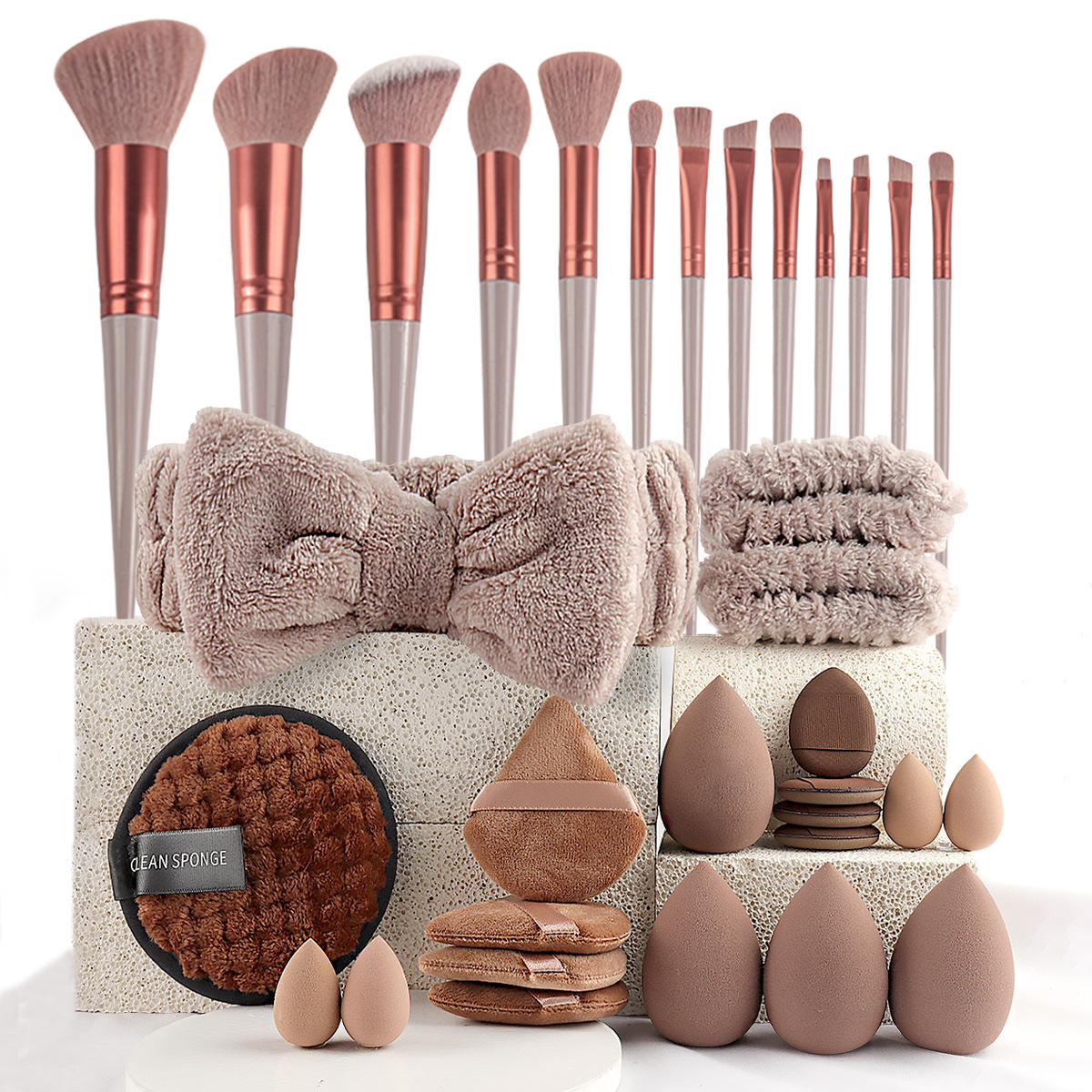 33PC herramientas de maquillaje de belleza gran conjunto de combinación de lavado facial conjunto completo de maquillaje Xiyintemu