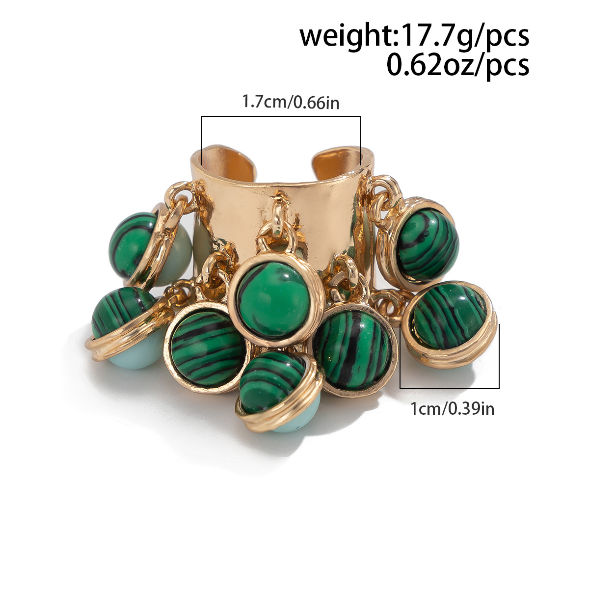 16g Weight Charm Rings Classification 1 Piece Quantity Holiday Occasion Alloy Material Geometric Pattern Women's Gender Plating Design Streetwear Style Streetwear Geometric Arylic Alloy Plating Women's Charm Rings 7