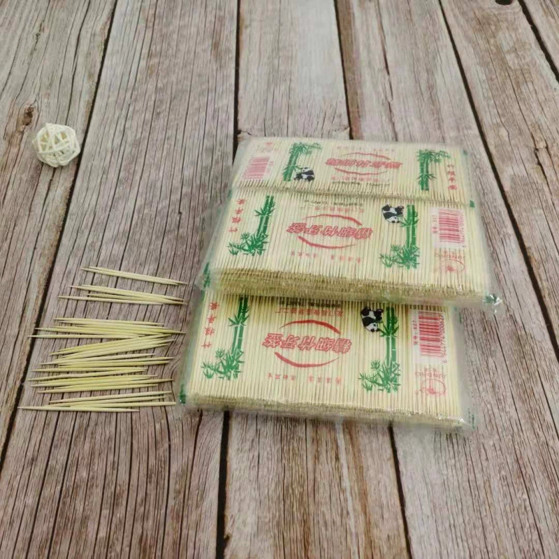 [Тонкая зубочистка типа 230] Натуральная бамбуковая одноразовая бамбуковая зубочистка с двумя головками Портативная бамбуковая зубочистка для отеля