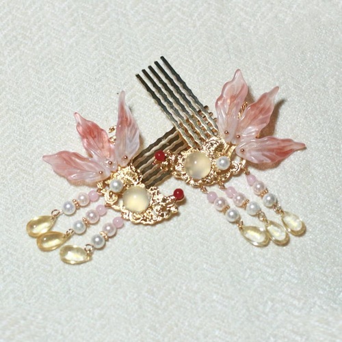 Ancient style with little goldfish hair comb, long tassels, Hanfu hair accessories, headband, pair of clips, fresh step rocking hairpins, versatile hairpins