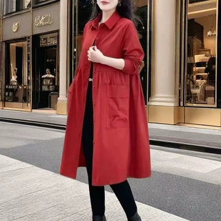 妈妈新款2026时尚气质春秋款中长款显瘦风衣洋气外套潮流女士风衣