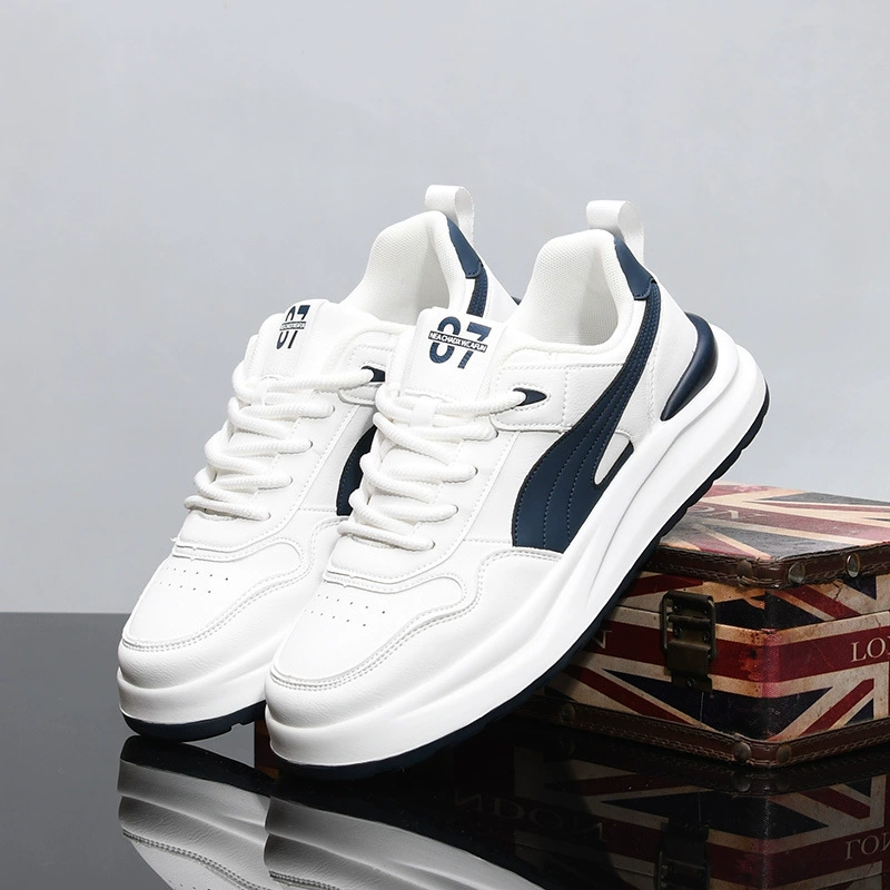 Весенние кожаные маленькие белые туфли мужские модные белые туфли