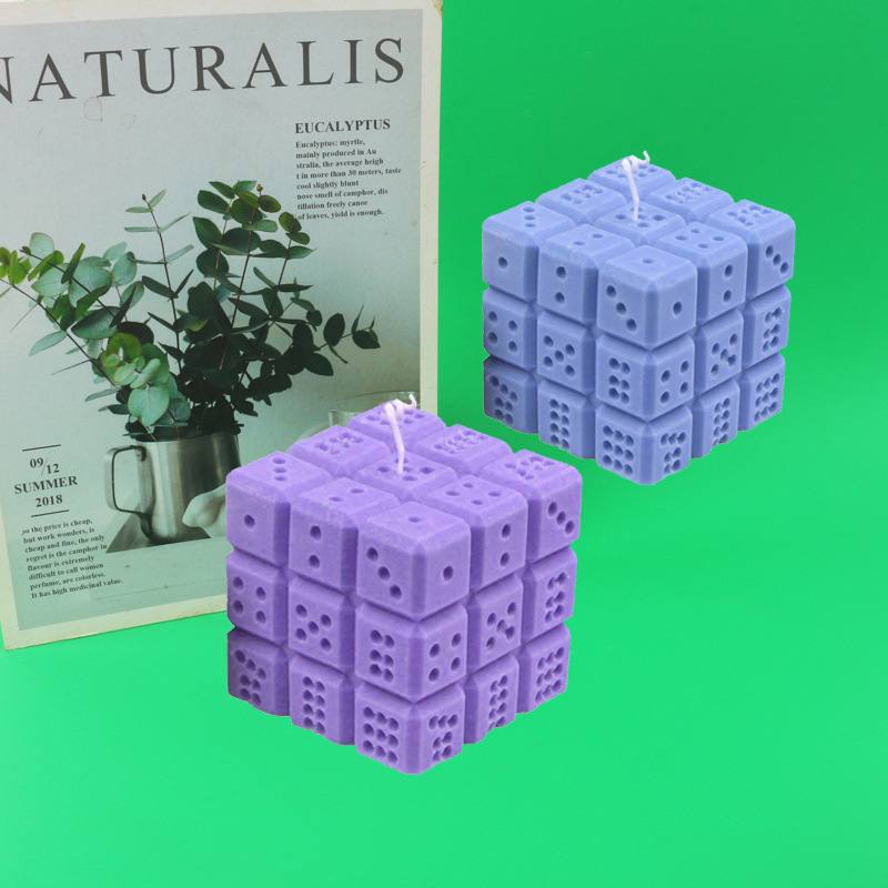 Multi-Cara multi-punto tridimensional dados aromaterapia vela molde DIY yeso jabón hecho a mano jabón molde de silicona en stock