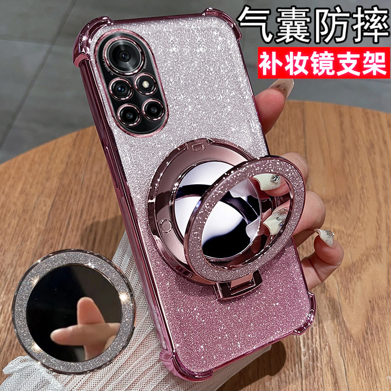 For Huawei nova8 phone case super good-looking nove8pro with mirror bracket silicone case ANG AN00 full