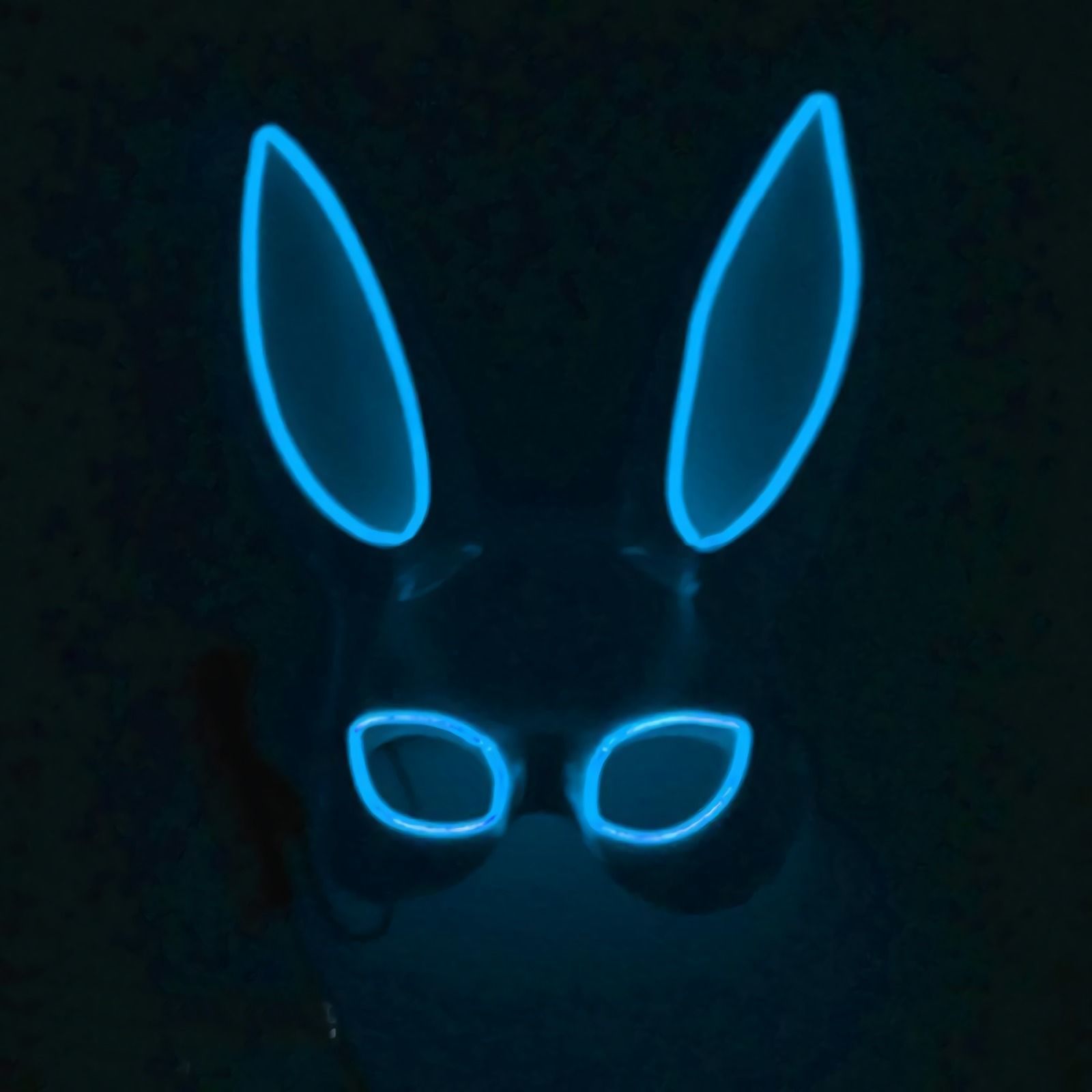 LED Bunny Girl Bar Show Bungee media cara máscara de conejo mascarada LED Halloween accesorios luminosos