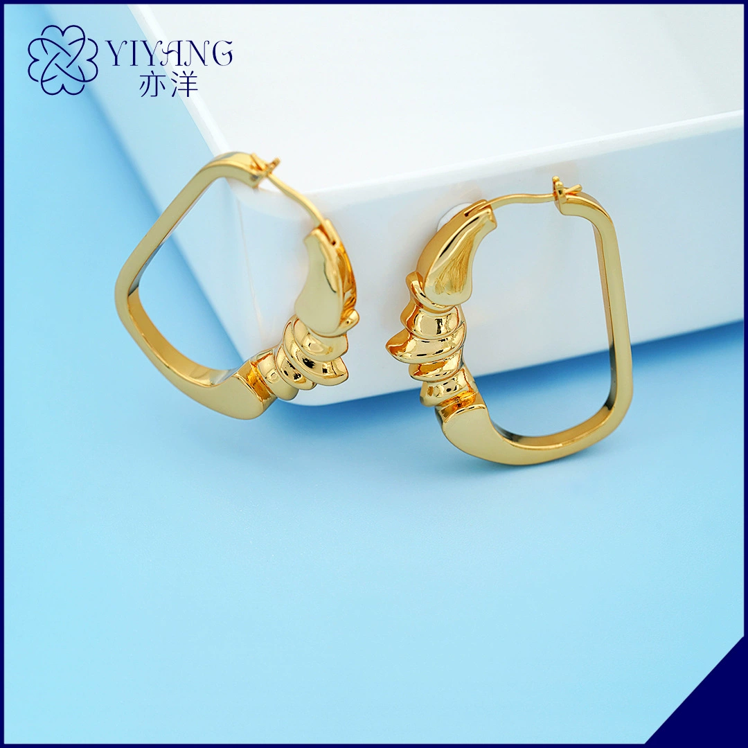 «(Cross-border trading), accessory, brass earrings, European style, simple and elegant design»