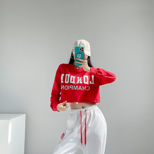 Korean dance itzy song playing clothing kpop female group performance clothing jazz dance clothing female red hip-hop hip-hop hot girl suit