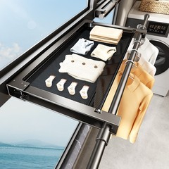 折りたたみ式靴下乾燥器具、屋内バルコニー物干し器具、目に見えない物干しラック、吊り下げロッド、伸縮式物干しロッド、家庭用物干し