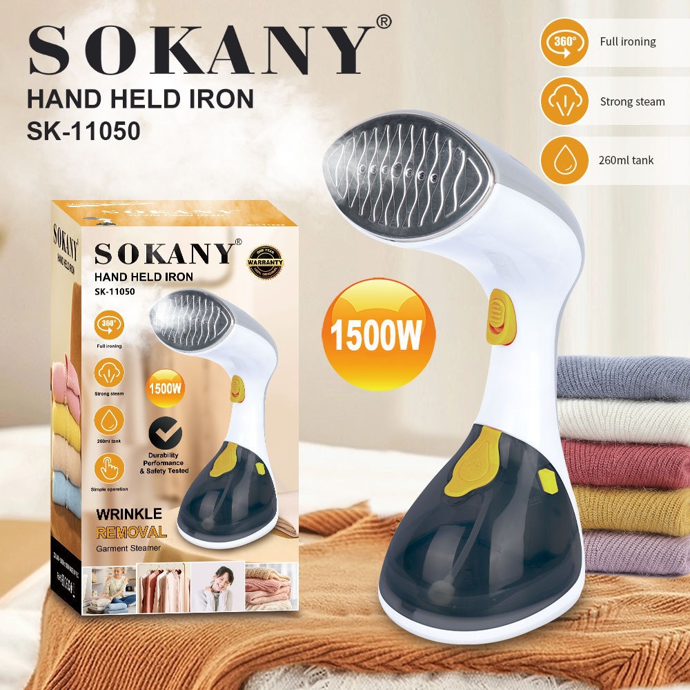 Export SOKANY11050 handheld steam brush, household steam iron, garment steamer, quick wrinkle removal iron