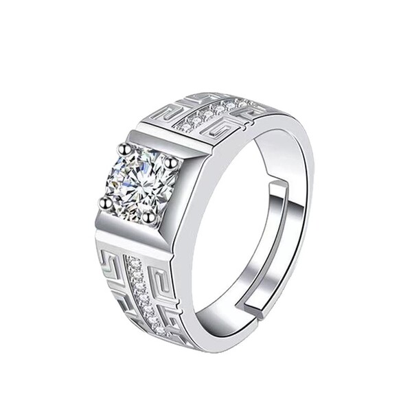 Men's fashionable universal classic elegant copper platinum wedding…