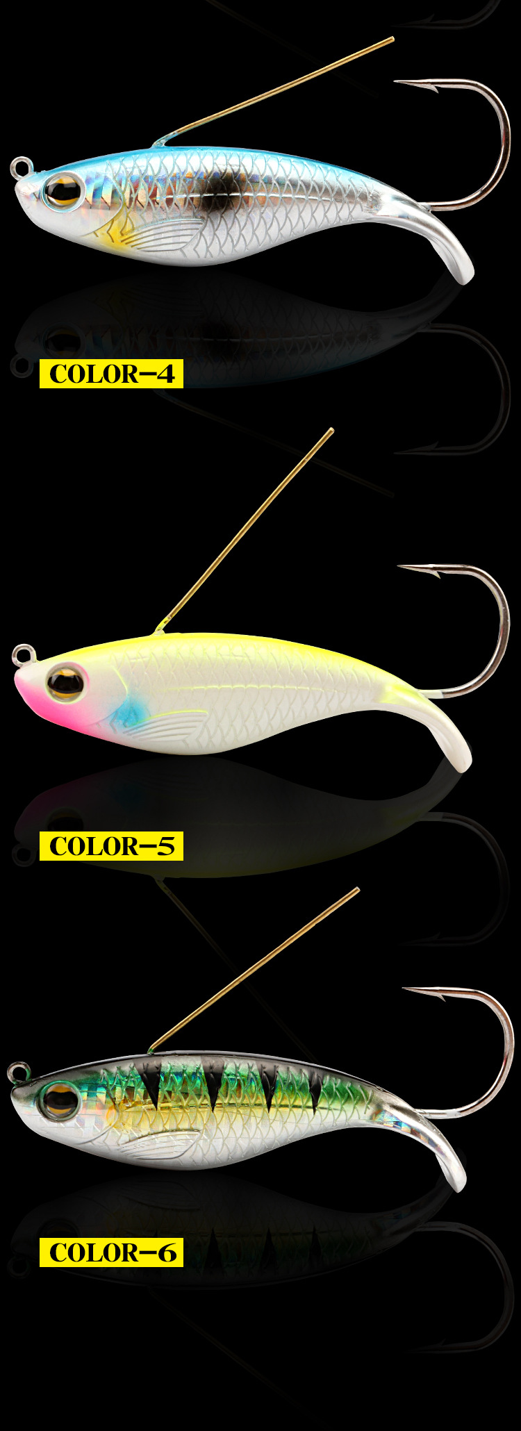 Sinking Minnow Fishing Lures 110mm 10.3g Haed Baits Fresh Water Bass Swimbait Tackle Gear