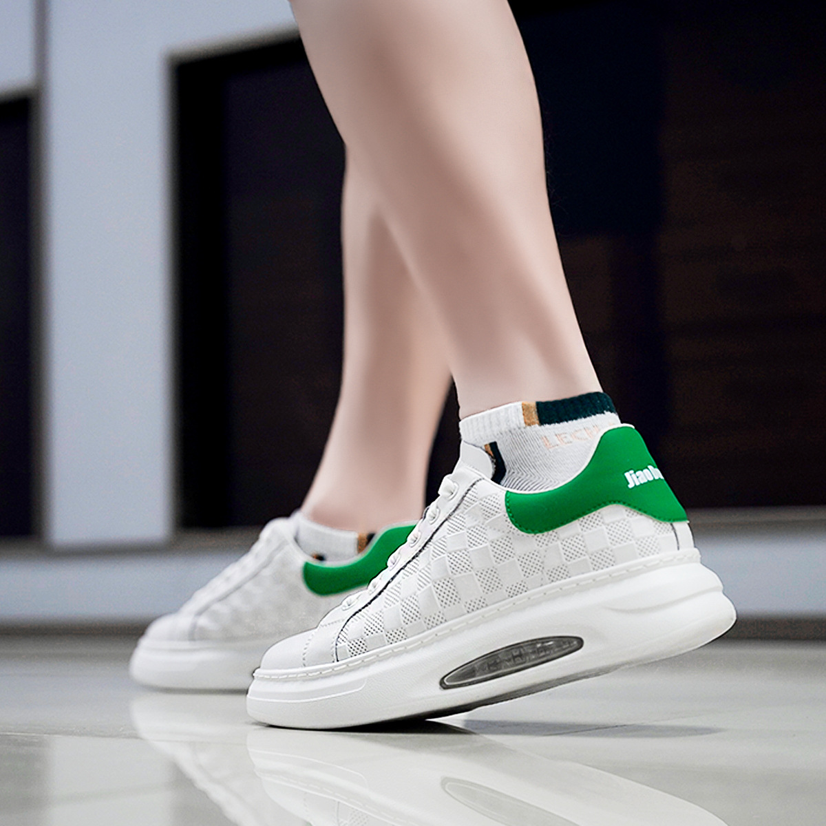 20243 Neue Sommer Atmungsaktive Platte Kappe Leder Rindsleder Sport Kleine Weiße männer Weiche Sohle Casual Schuhe_voghion.com