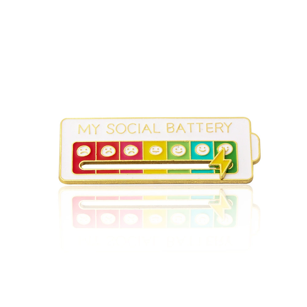 Rainbow emotional adjustable keychain, badge, brooch