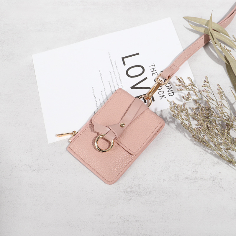 Tarjetero 2024 con un toque de alta gama, monedero pequeño informal tipo bandolera, bolsa vintage para guardar llaves, mini cartera para colgar al cuello para mujer.