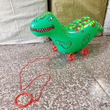 拉线充气玩具充气拉车地摊广场拉线儿童动物推玩具地推商用商场