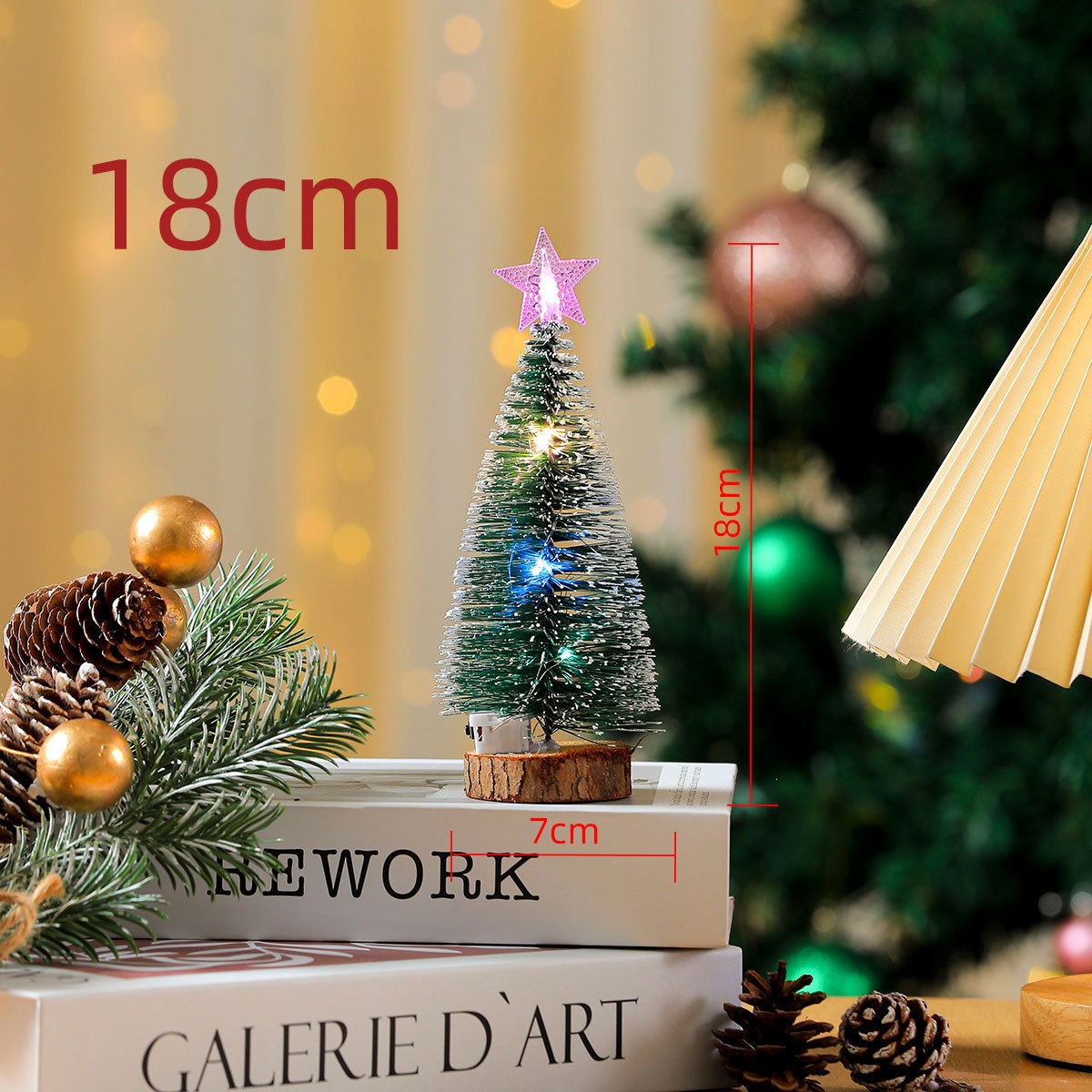 Mini Árbol de Navidad de Escritorio de PVC Decorativo