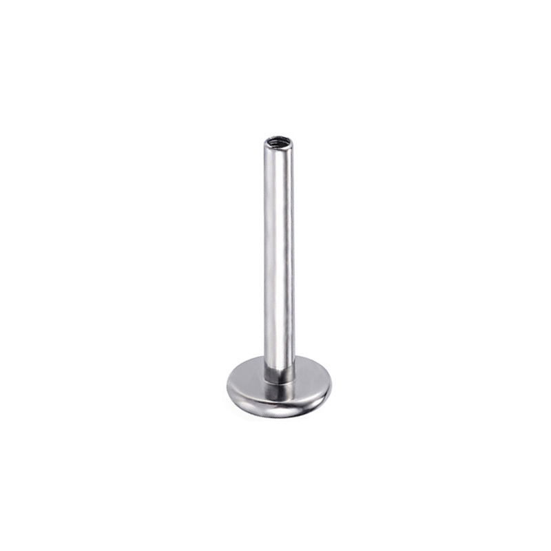 Customized G23 Titanium Internally Threaded Lip Nail Rod 16G (1.2mm) Flat Bottom Labret Stud for Tongue Ear Piercing detail image 9