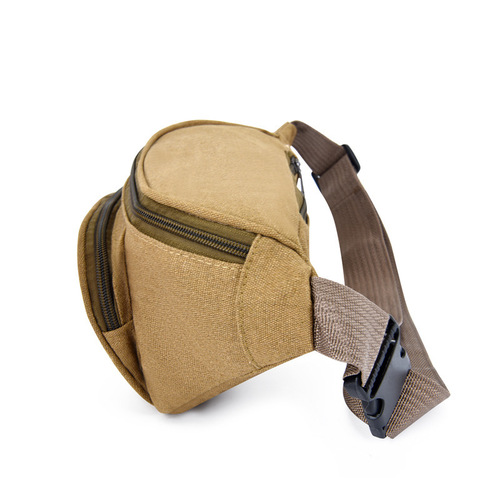 Cross-border Washed Canvas Waist Bag | Unisex Sports & Leisure Retro Crossbody Chest Bag | Large-Capacity Business, Phone, & Coin Purse