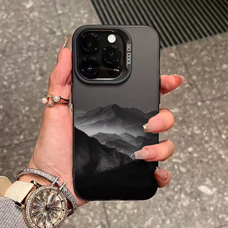 灰色山脉适用苹果17Promax手机壳iPhone16元气壳日韩15/14跨境13/|undefined