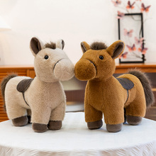新款仿真小马玩偶毛绒玩具生肖战马公仔礼物马年吉祥物布娃娃批发