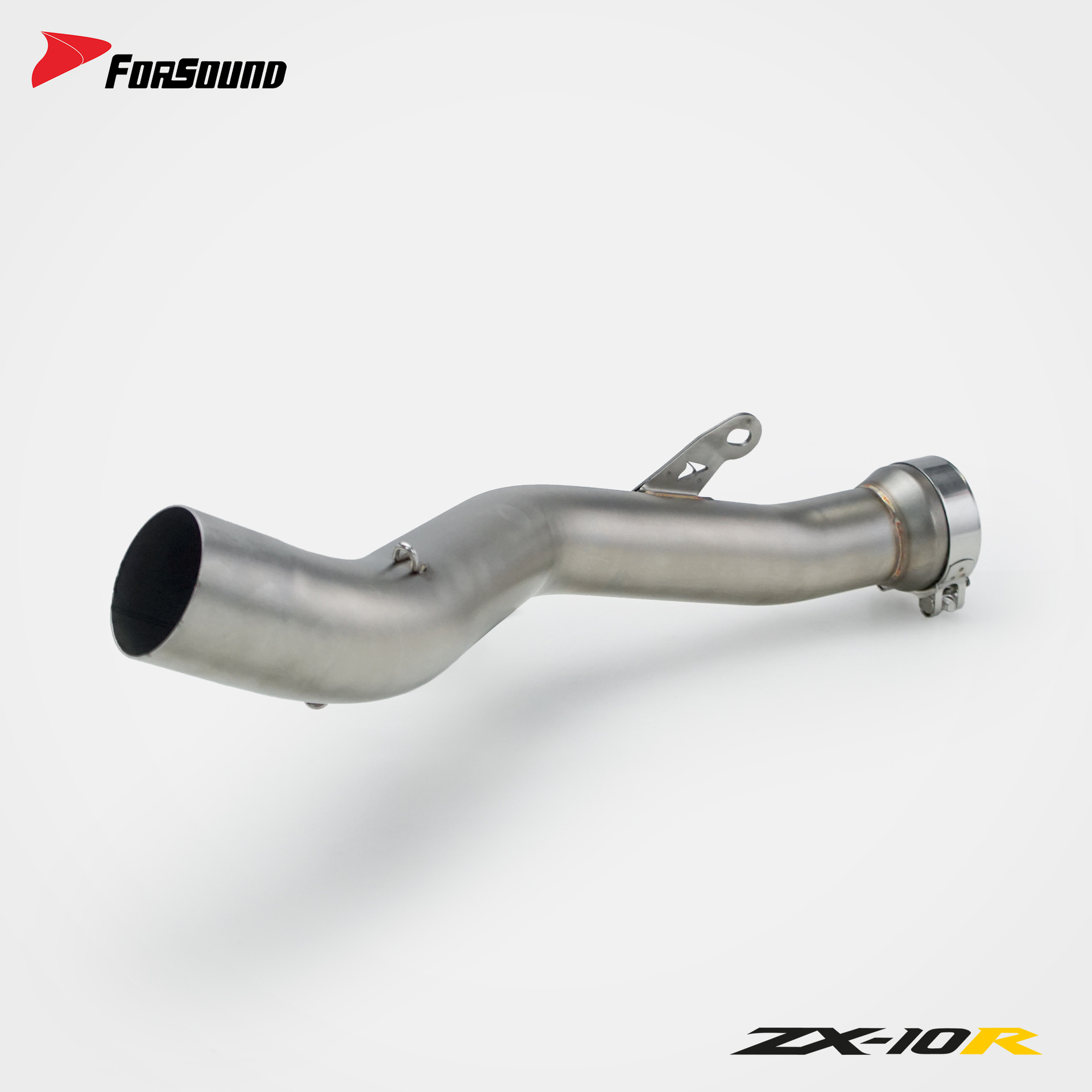 KAWASAKI ZX-10R Big Bull modified exhaust mid and tail section, Grav's titanium alloy stainless steel carbon