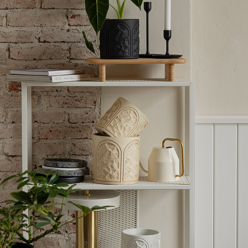 Nordic Minimalist Ceramic Flower Pot for Home Use in the Living Room, Creative and Unique Patterned Flower Vessel, Floral Decoration, Flower Pot