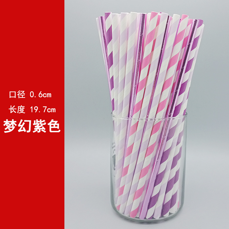 Fábrica en stock al por mayor 100 paja de papel desechable paja degradable combinación