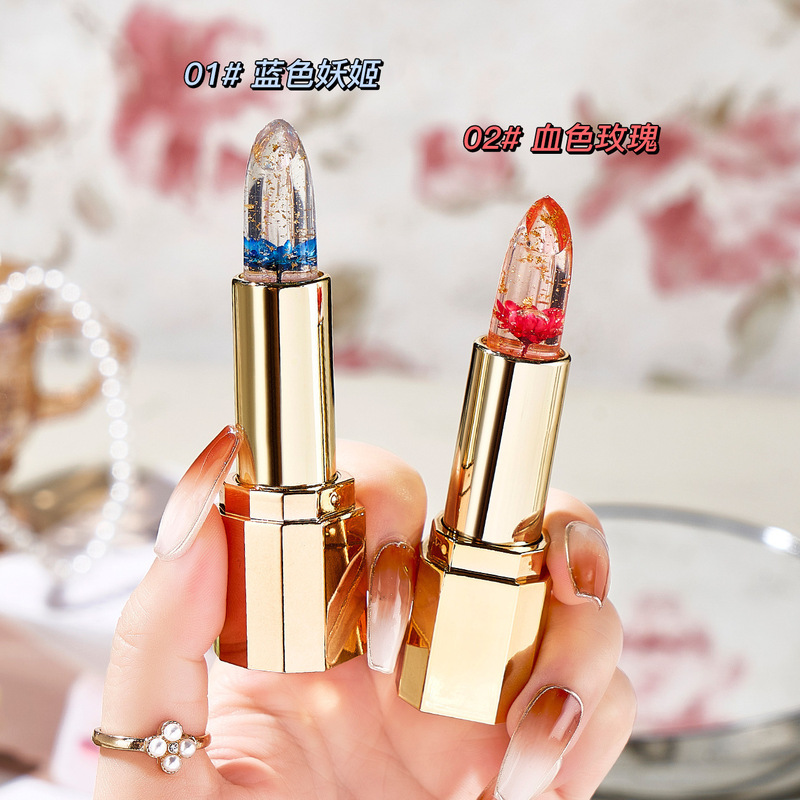 戴姫仏倫花びらゼリー変色口紅潤い保湿ケア乾燥しています。|undefined