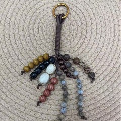 天然木珠满愿种子串包挂件聚气菩提心愿包包挂件钥匙扣复古时尚挂