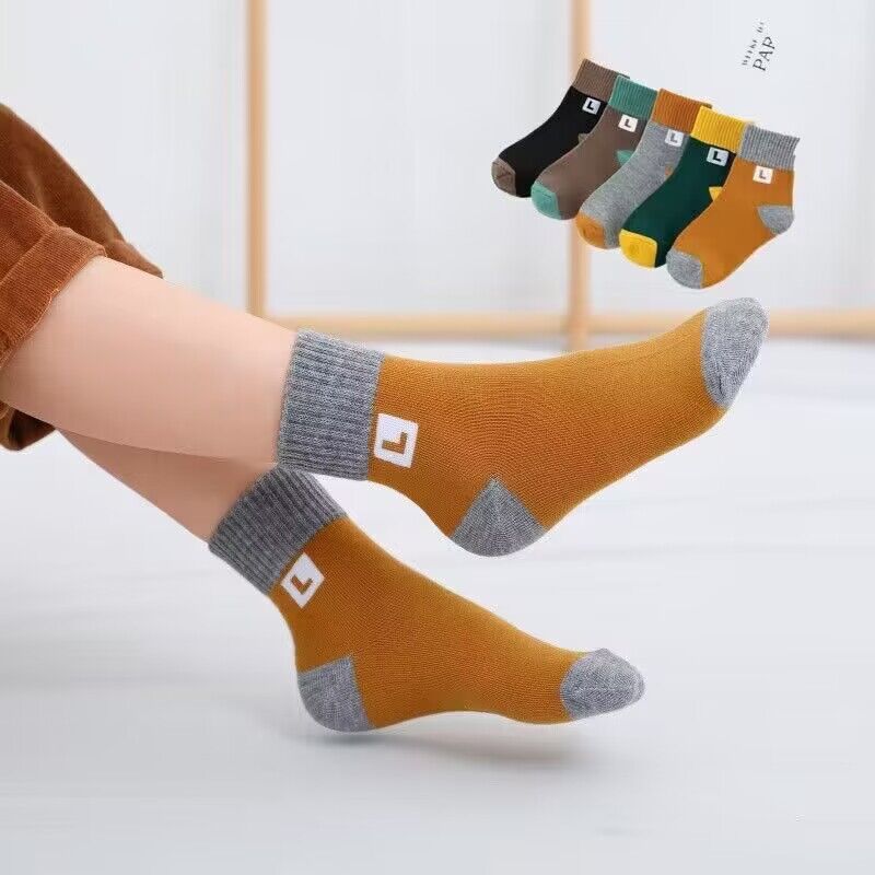 Autumn and winter L style children's socks