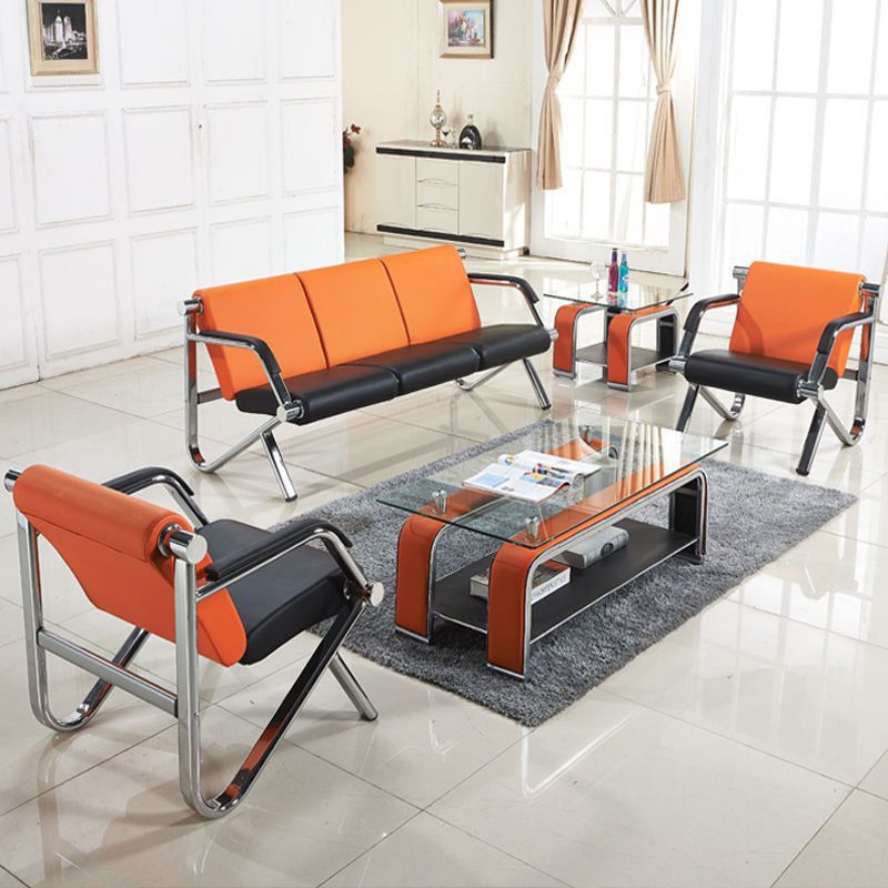 3x連排椅三人位排椅銀行等候椅商場休息椅家用理髮店鐵藝會客直排