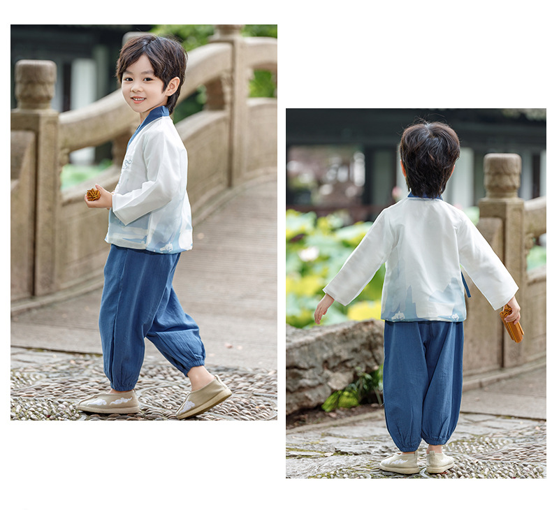Hanfu boys' spring and autumn children's Chinese style Tang suit 2024 new boy's Chinese style clothing kindergarten performance clothing
