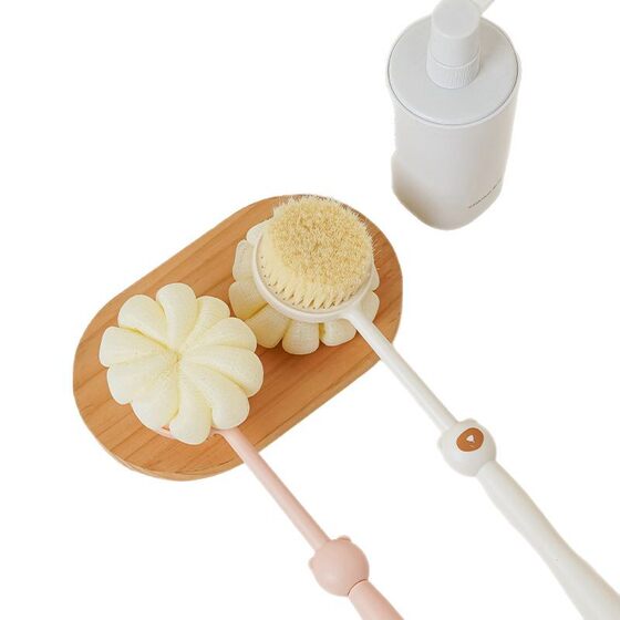 Bath brush back rubbing does not ask for long handle soft hair brush bath brush double-sided bath mud rubbing ash rubbing brush artifact
