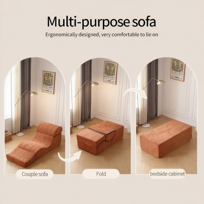 Transfronterizos adultos yoga tumblr esponja de compresión sofá cama de tela triple plegable yoga tumblr sin instalación