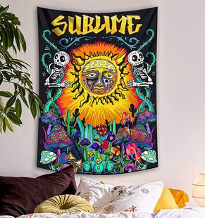 Nordic ins Style Forest Girl Vintage Decorative Background Cloth ins Hanging Cloth Arrangement Sofa Bedside Background Wall Cloth