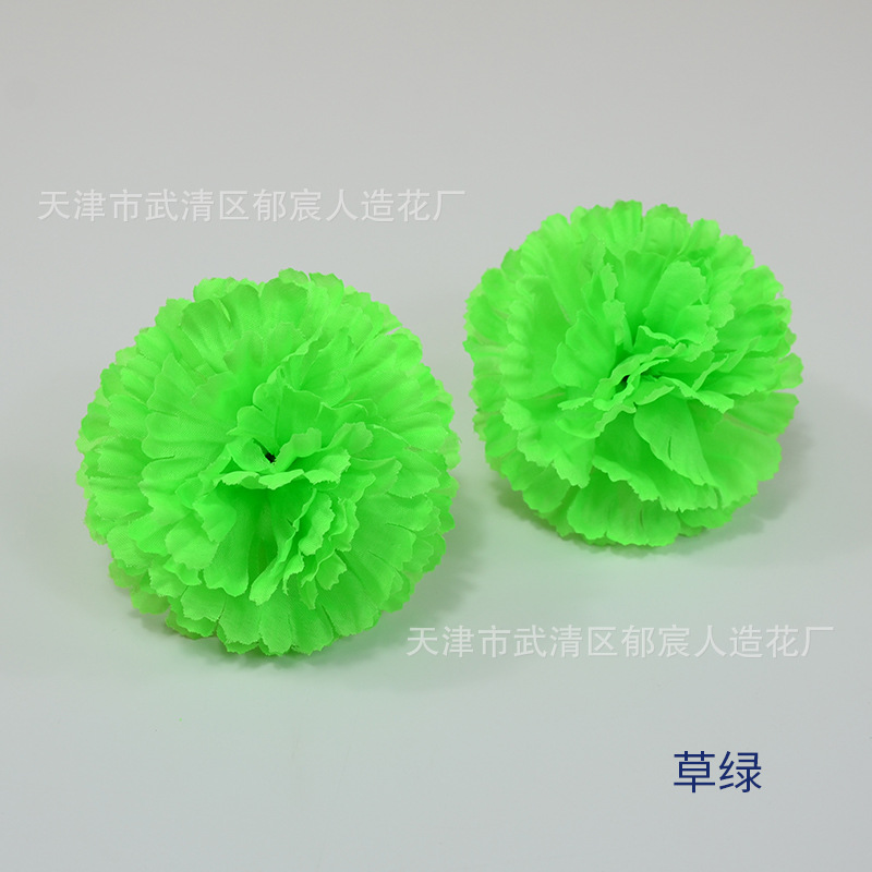 Venta al por mayor de claveles artificiales de seda para decoración de pasteles de Halloween, columnas de flores de claveles, red de flores, suministro transfronterizo.