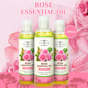 Cross-border Aichun Rose Essential Oil Softens Skin Brightening for 7 Days Body 200ml Massage Oil Rosebody Oil
