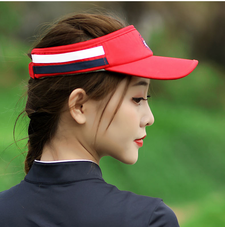 Mũ golf không đỉnh nữ PGM – Mũ che nắng thể thao thoáng khí — MZ017 màu trắng, MZ017 đỏ hoa hồng, MZ017 Màu Đỏ, MZ017 màu xanh hải quân chi tiết 6