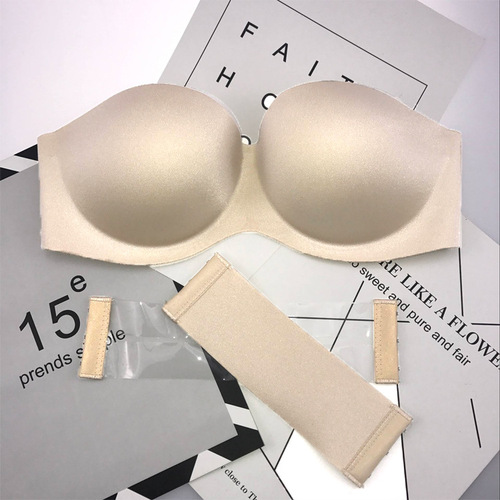 Summer strapless push-up seamless one-piece women's back-beautiful invisible wire-free underwear bandeau bra