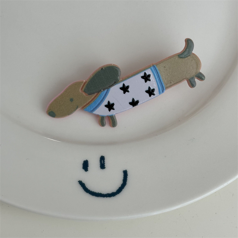 Forcina per capelli a forma di cucciolo, dolce, ragazza dei cartoni animati, a forma di cuore, a forma di becco d'anatra, lunga, con frangia, fermaglio per capelli spezzati, accessori per capelli Nuovo_voghion.com