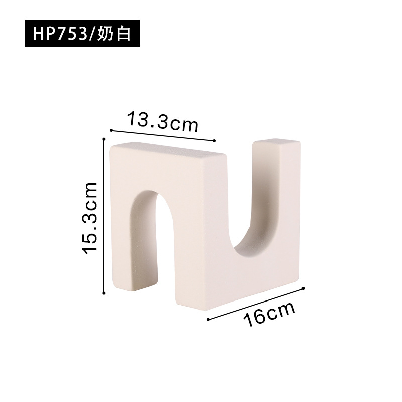 Nórdico moderno geométrico esmerilado de cerámica decoración creativa modelo habitación decoración suave pasillo TV gabinete decoración del hogar