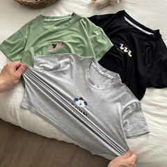 子供用tシャツ夏服男児モーデール半袖ボトムシャツ女の赤ちゃん丸首韓国版カジュアル百合上着ブーム