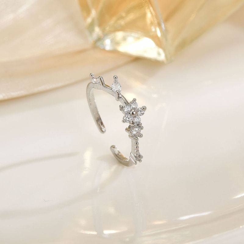 璀璨闪钻星梦戒指女轻奢小众设计时尚精致开口可调节指环婚礼钻戒|undefined