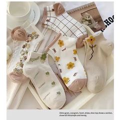 襪子女春夏季短襪淺口船襪可愛日系甜美森系吸汗透氣薄款襪子批發