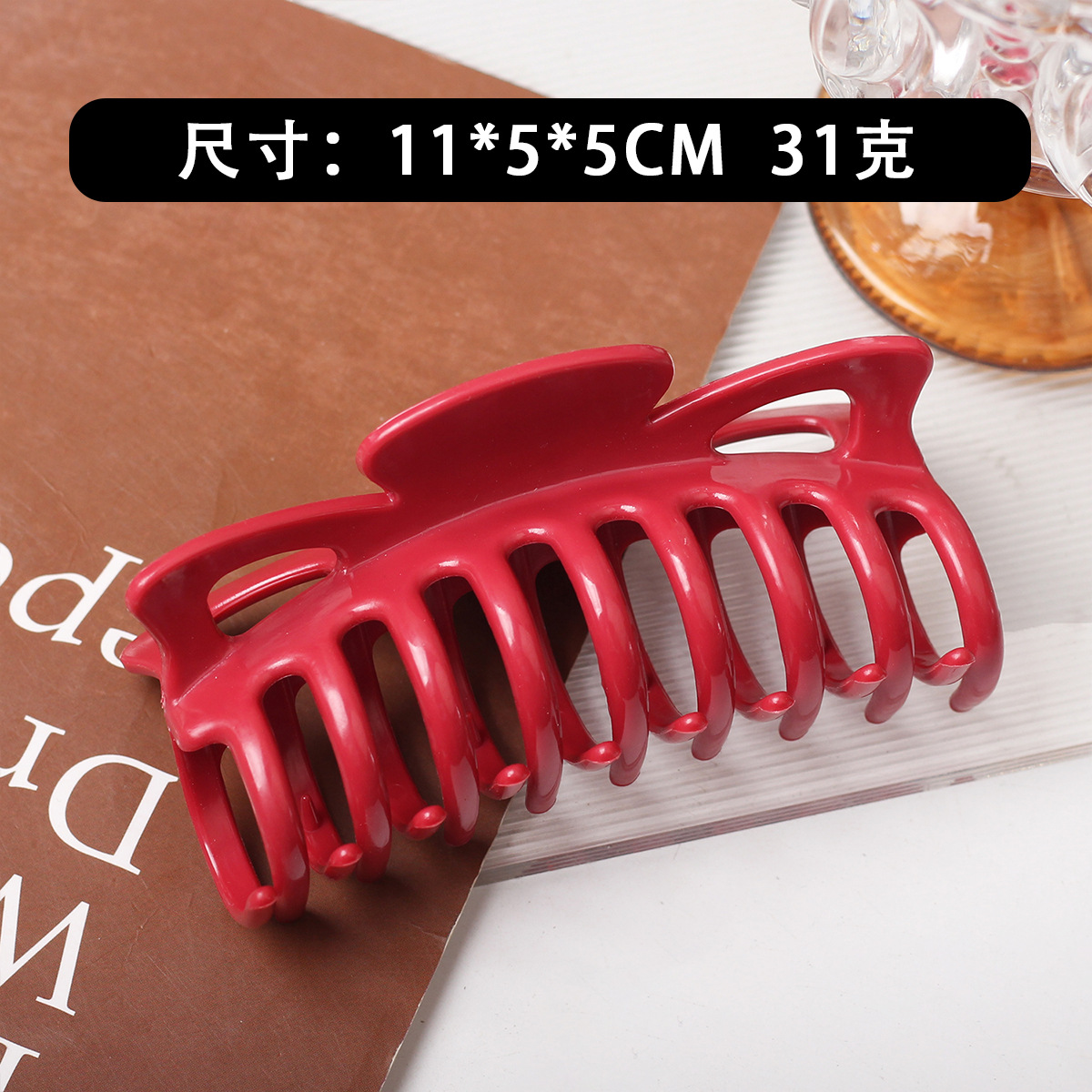 Amazon venta caliente gran clip de agarre de silicona suave 12 cm clip de monstruo damas garras de cabello pintura de goma estilo coreano adornamiento para el cabello